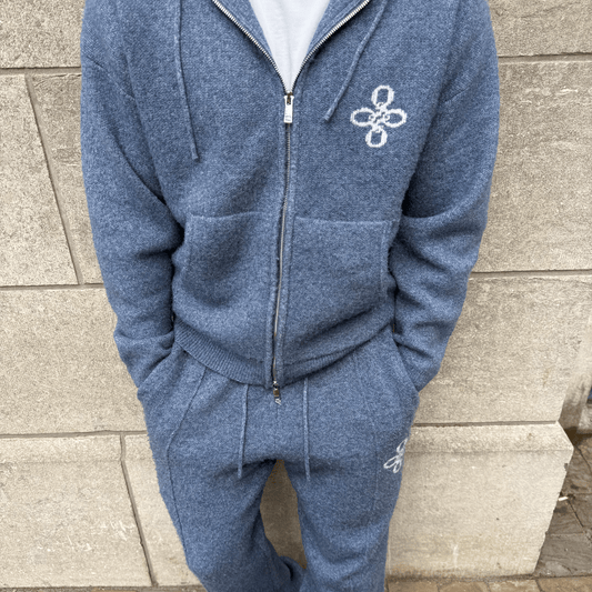 CALVIN KNITTED SET | DENIM BLUE