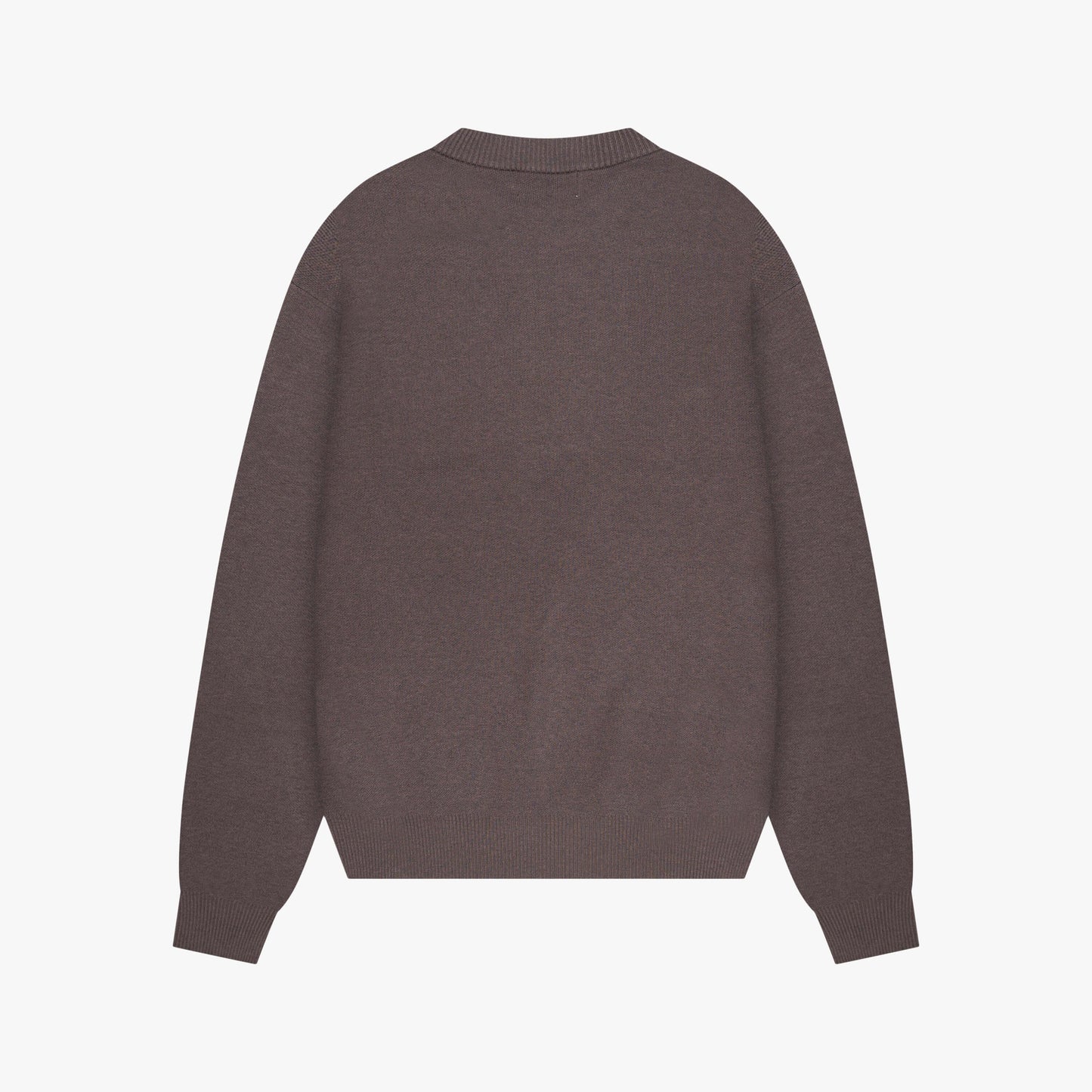 FLO KNITTED CREWNECK | COOL BROWN/OFF WHITE
