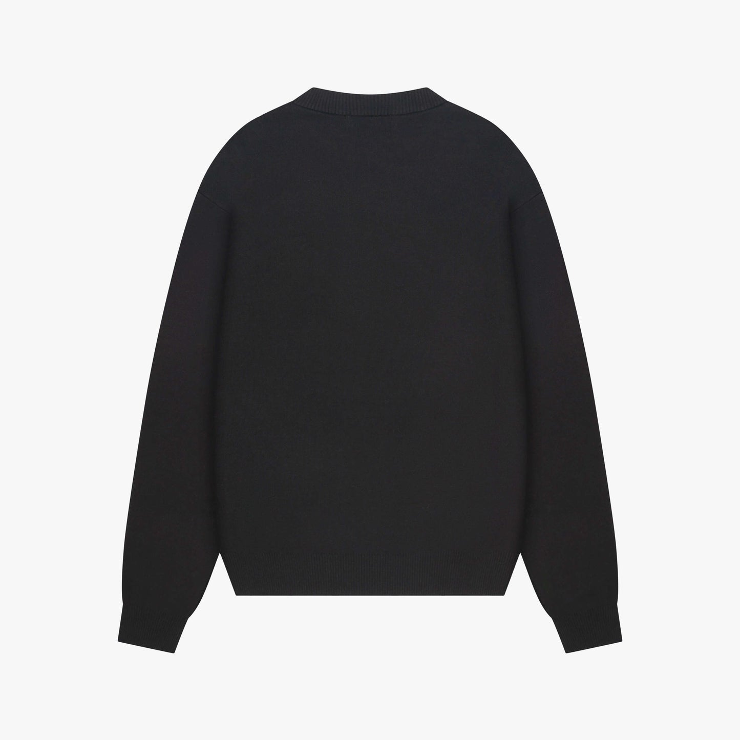 FLO KNITTED CREWNECK | BLACK/OFF WHITE