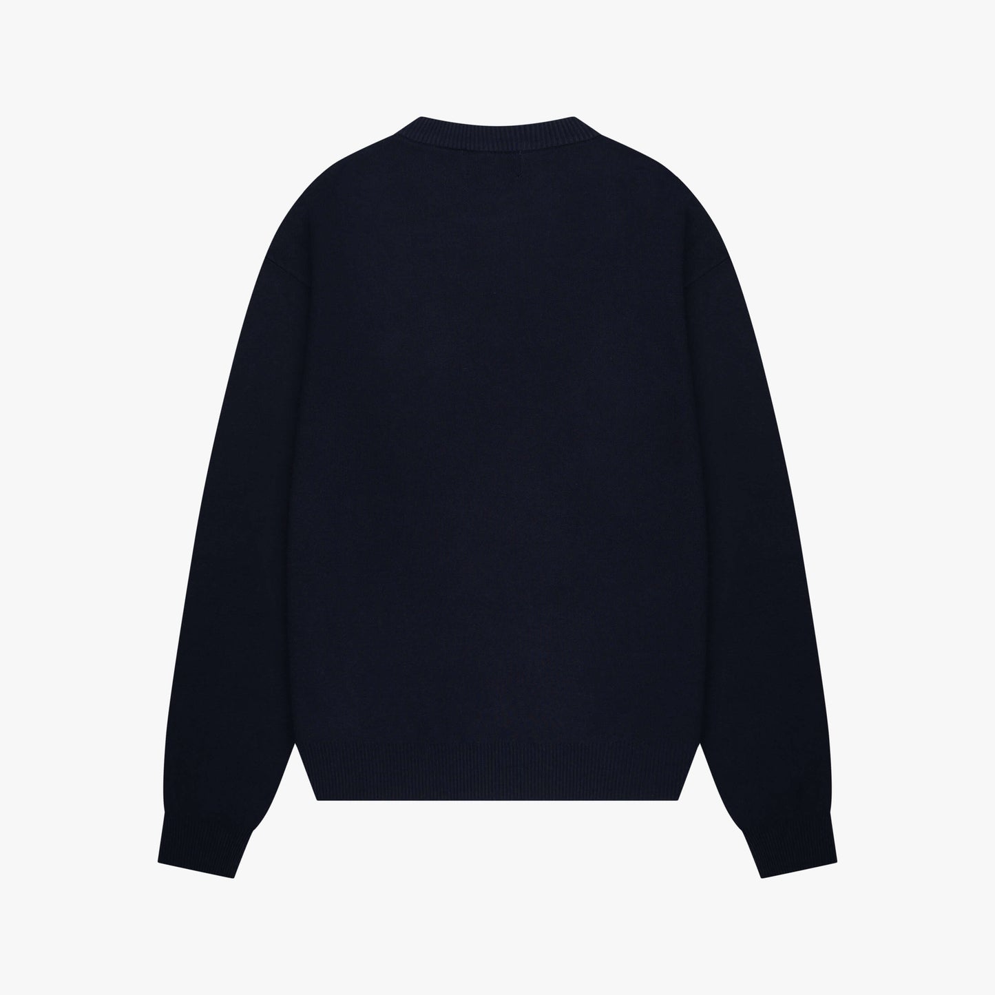 FLO KNITTED CREWNECK | NAVY/OFF WHITE
