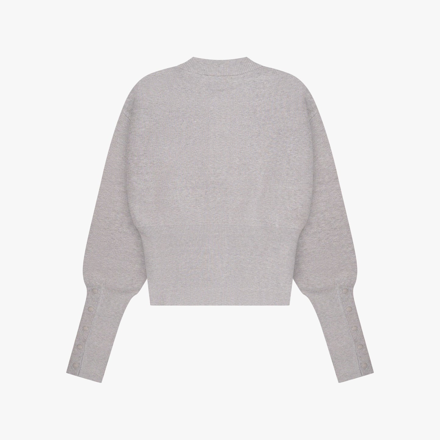 CHLOE KNITTED CARDIGAN | GREY MELEE/WHITE
