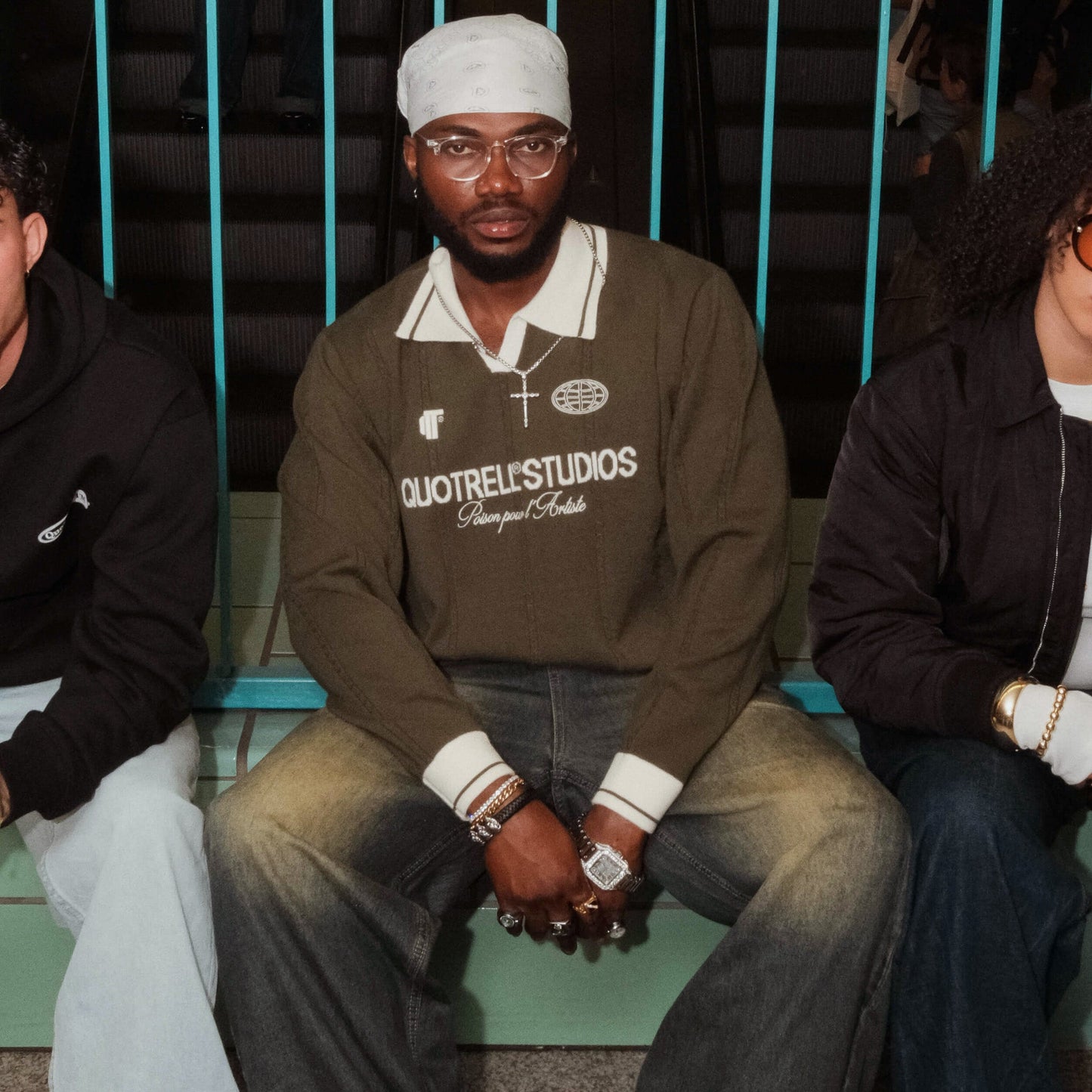 LOGAN KNITTED JERSEY | GREEN/WHITE