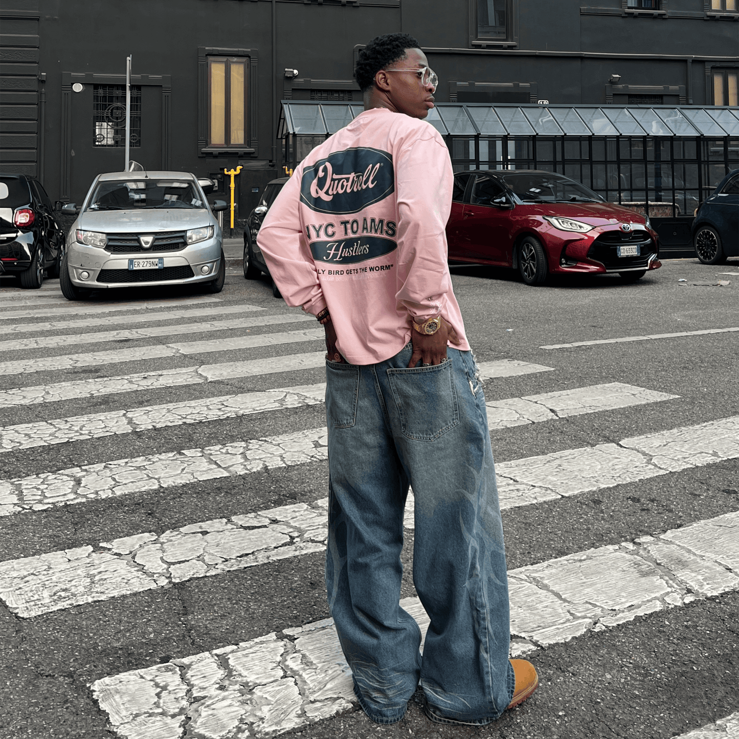 LOUIS LONGSLEEVE | LIGHT PINK/NAVY