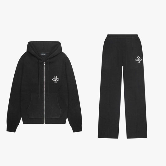 CALVIN KNITTED SET | BLACK/WHITE