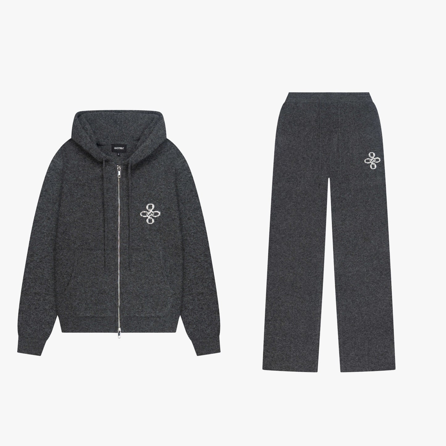 CALVIN KNITTED SET | GREY MELEE