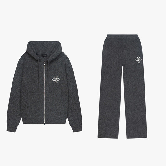 CALVIN KNITTED SET | GREY MELEE