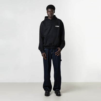 EMBLEM HOODIE | BLACK/WHITE