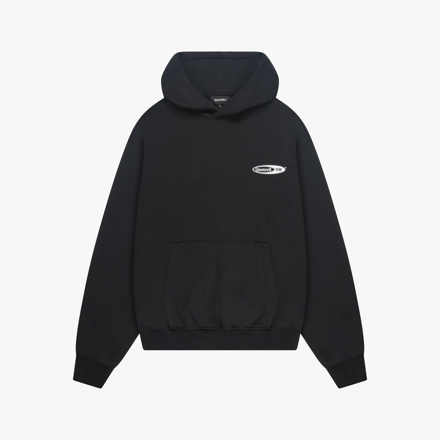 EMBLEM HOODIE | BLACK/WHITE