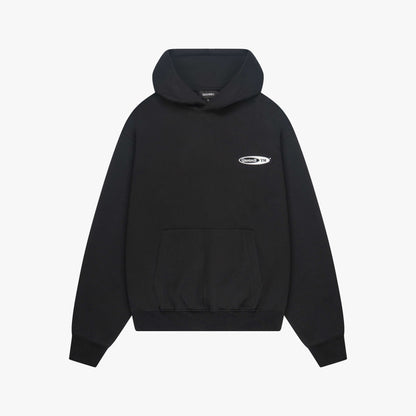EMBLEM HOODIE | BLACK/WHITE