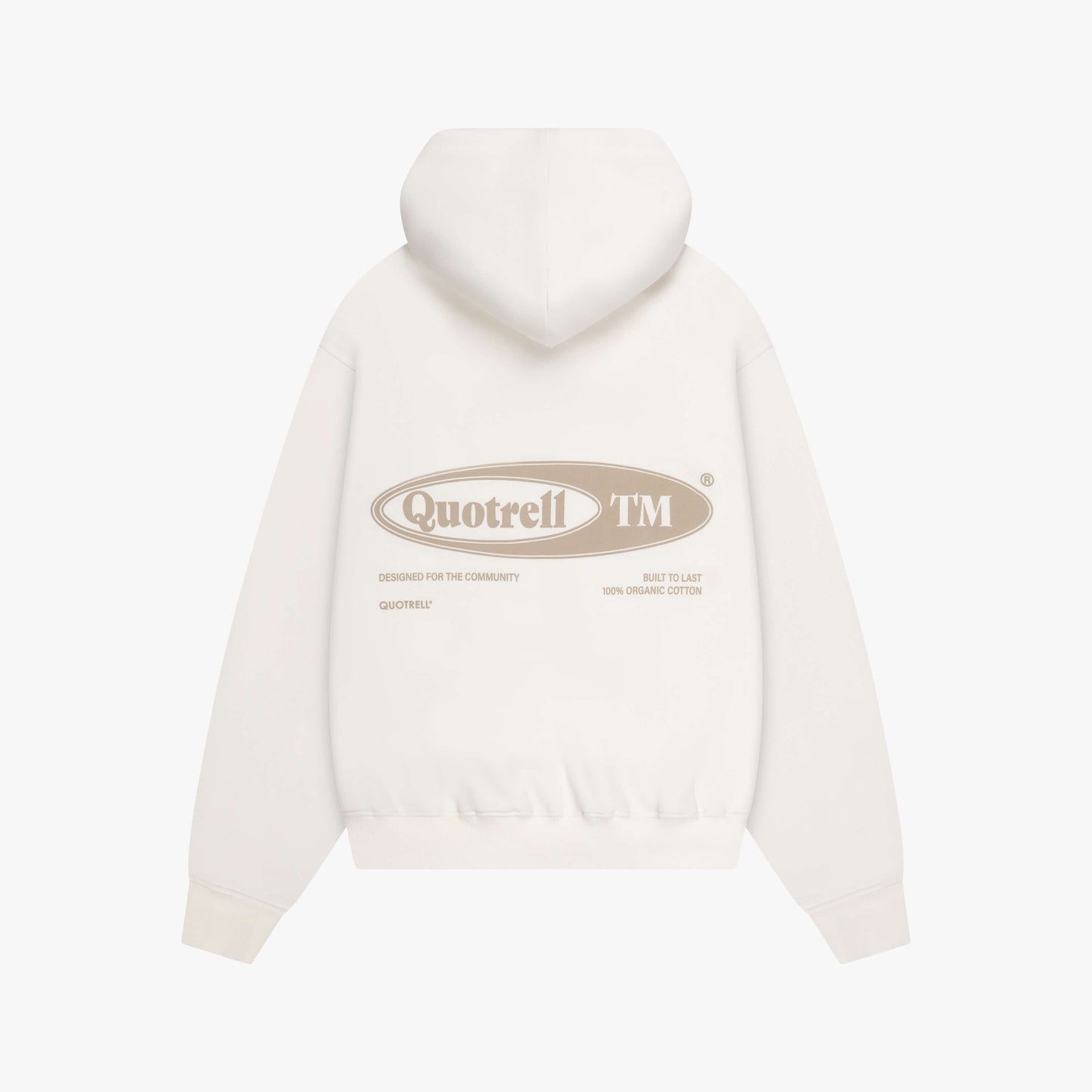 EMBLEM HOODIE | ECRU/TAUPE