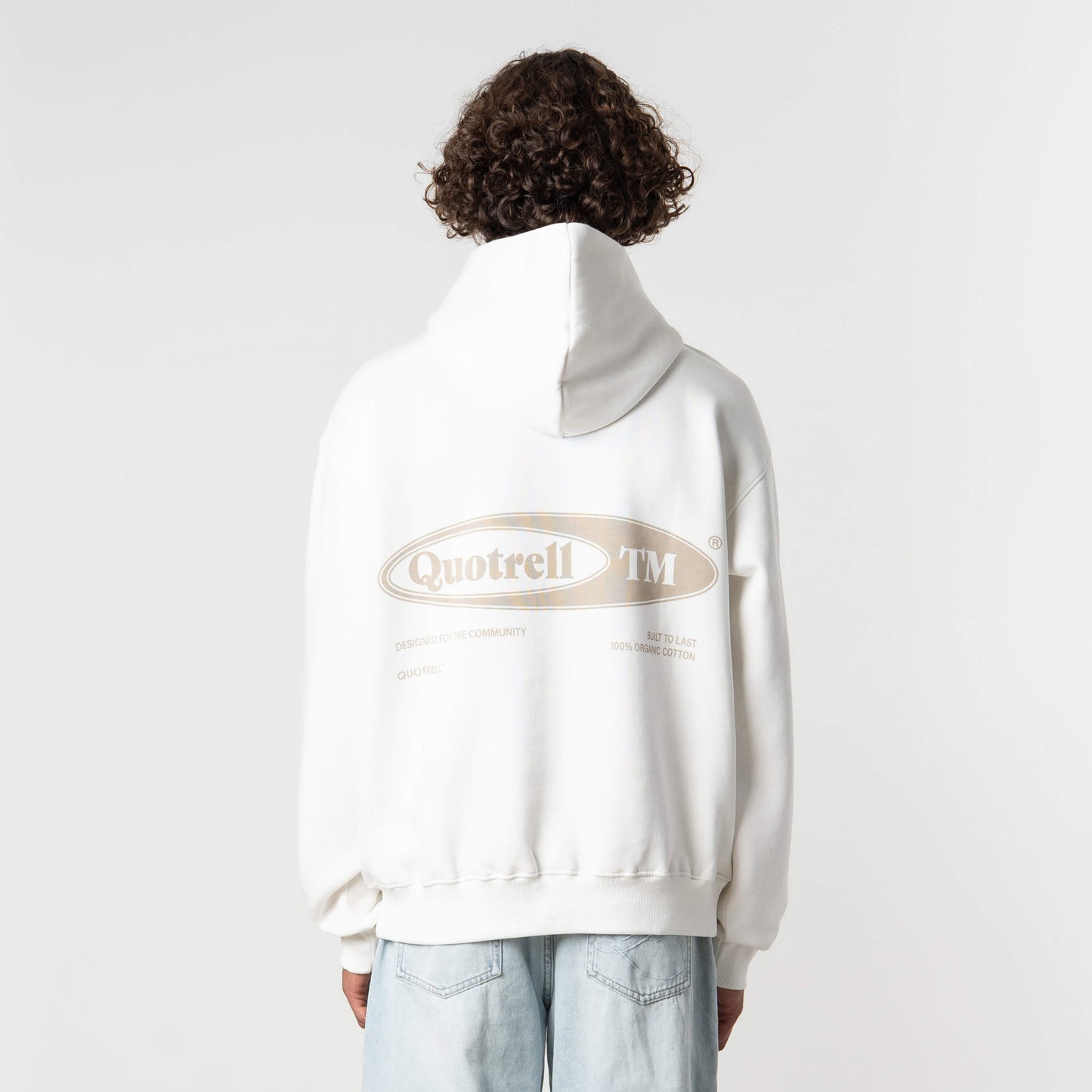 EMBLEM HOODIE | ECRU/TAUPE
