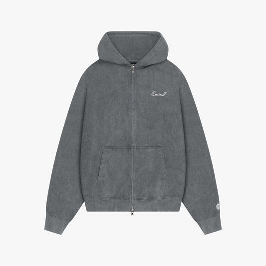 NORRIS ZIP HOODIE | ACID GREY