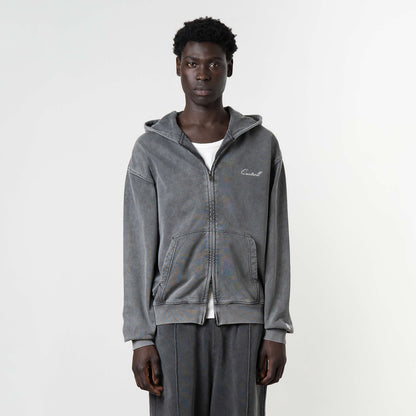 NORRIS ZIP HOODIE | ACID GREY