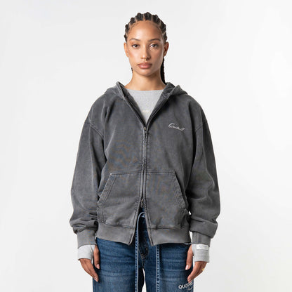 NORRIS ZIP HOODIE | ACID GREY