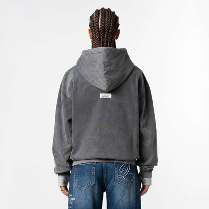 NORRIS ZIP HOODIE | ACID GREY