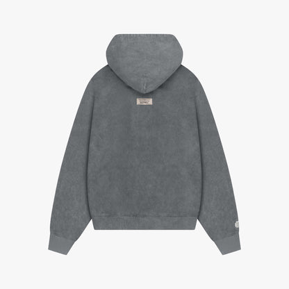 NORRIS ZIP HOODIE | ACID GREY