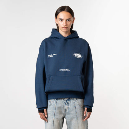 LA MERE HOODIE | NAVY/WHITE
