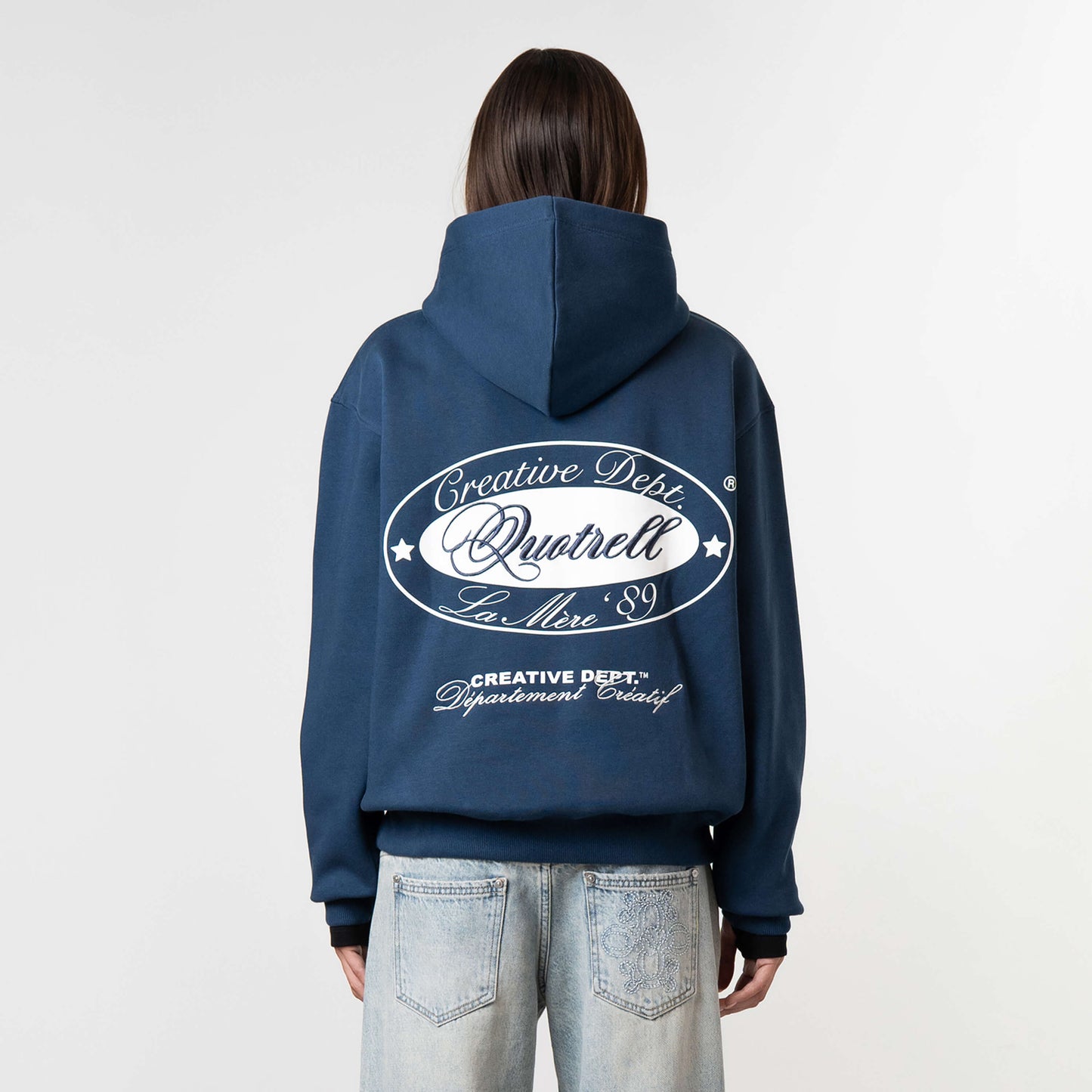 LA MERE HOODIE | NAVY/WHITE