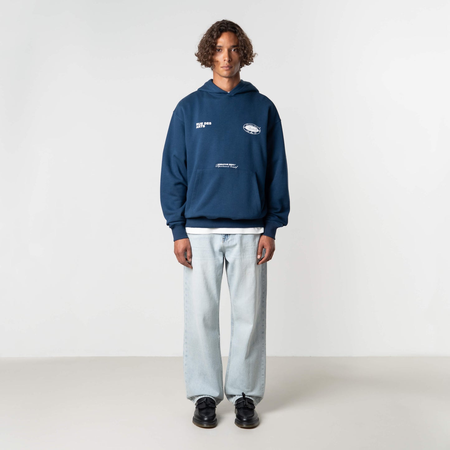 LA MERE HOODIE | NAVY/WHITE