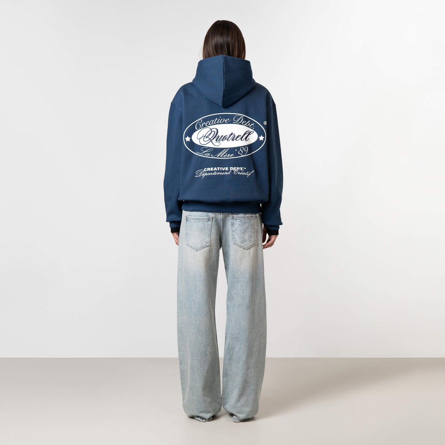 LA MERE HOODIE | NAVY/WHITE