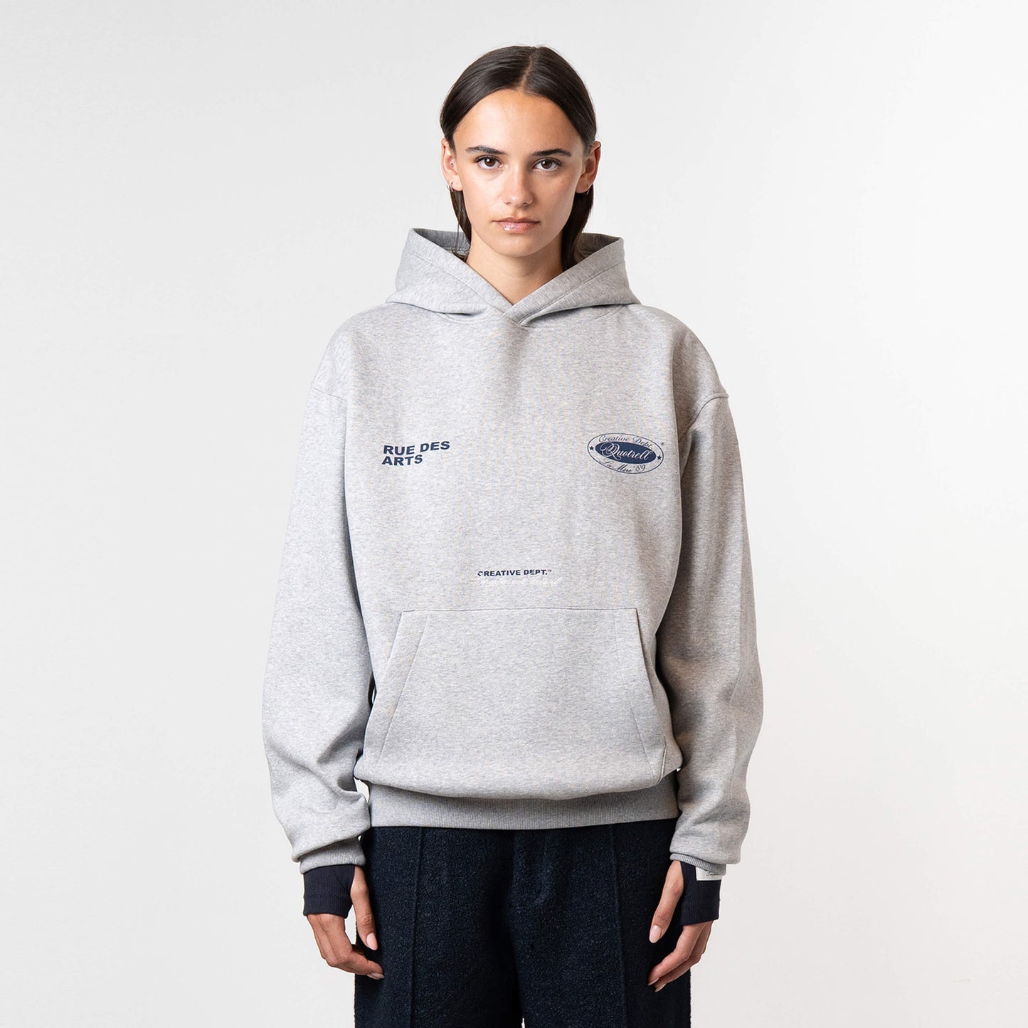 LA MERE HOODIE | GREY MELEE/BLUE