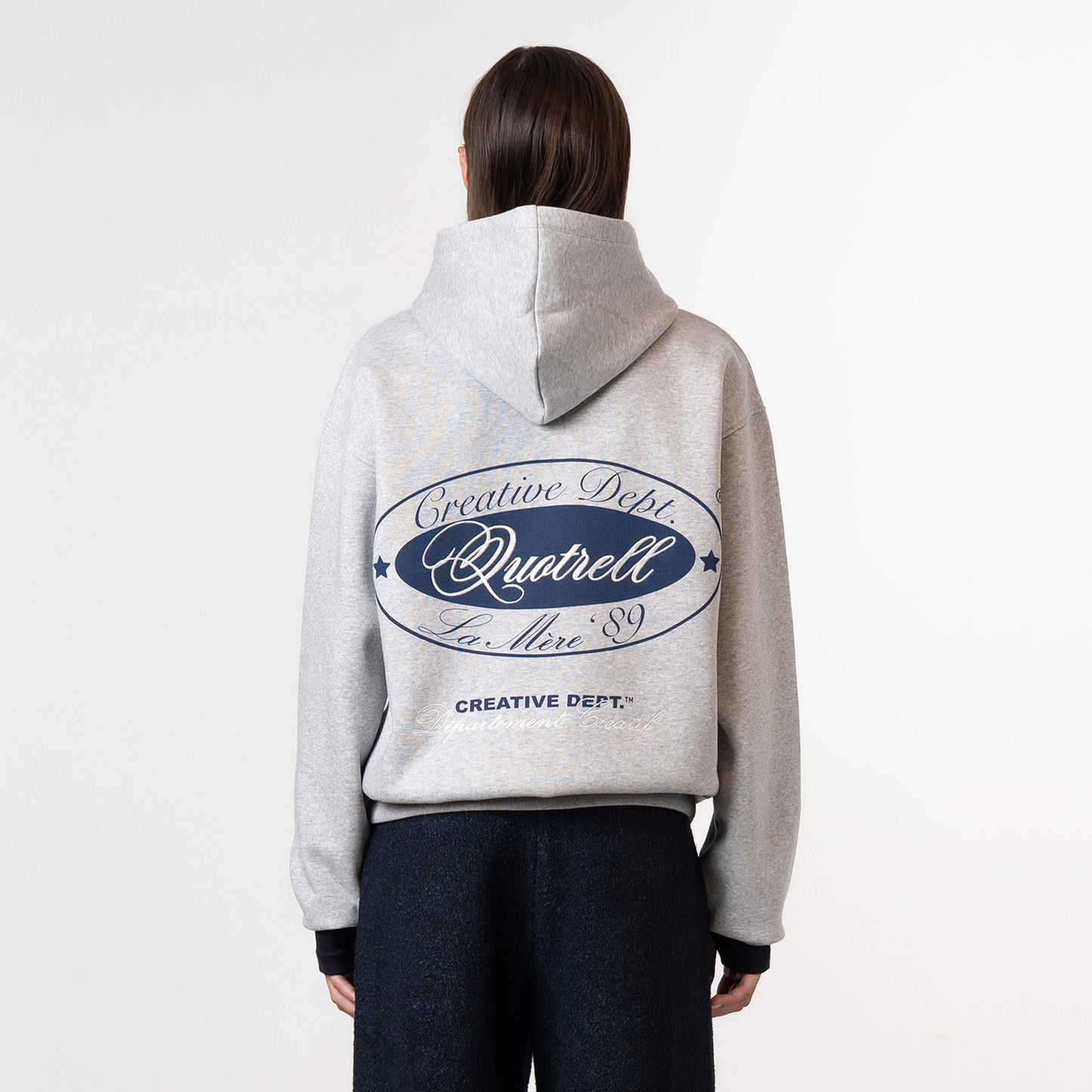 LA MERE HOODIE | GREY MELEE/BLUE