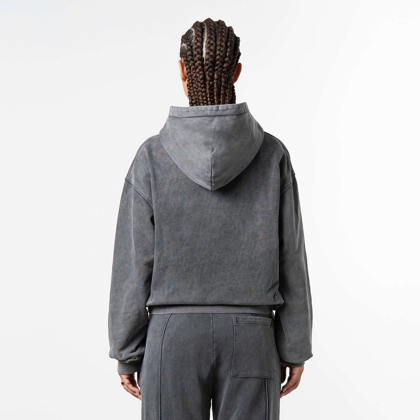 INDUSTRIAL HOODIE | ACID GREY/WHITE