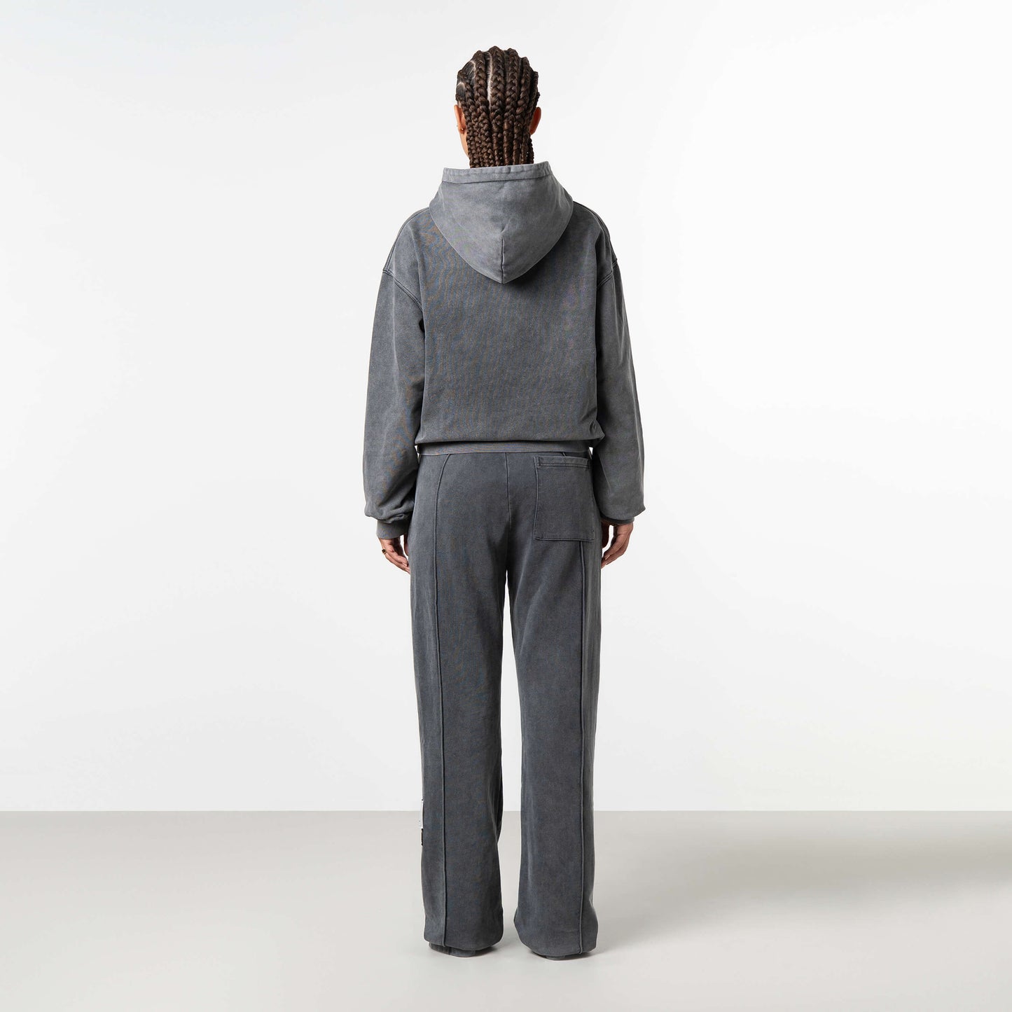 INDUSTRIAL HOODIE | ACID GREY/WHITE