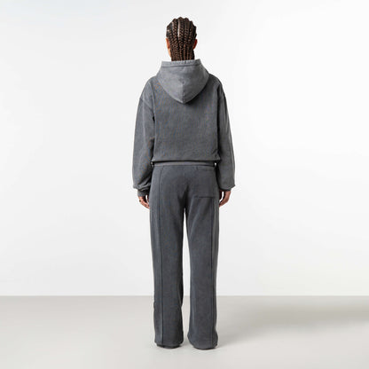 INDUSTRIAL HOODIE | ACID GREY/WHITE