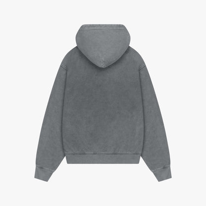 INDUSTRIAL HOODIE | ACID GREY/WHITE