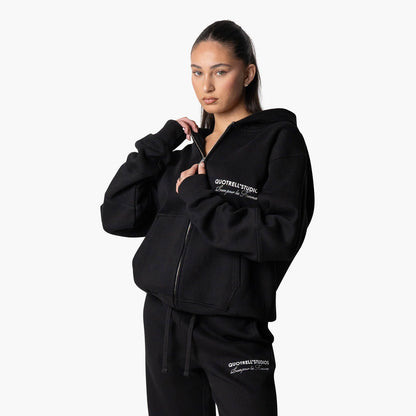 STUDIOS ZIP HOODIE | BLACK/WHITE