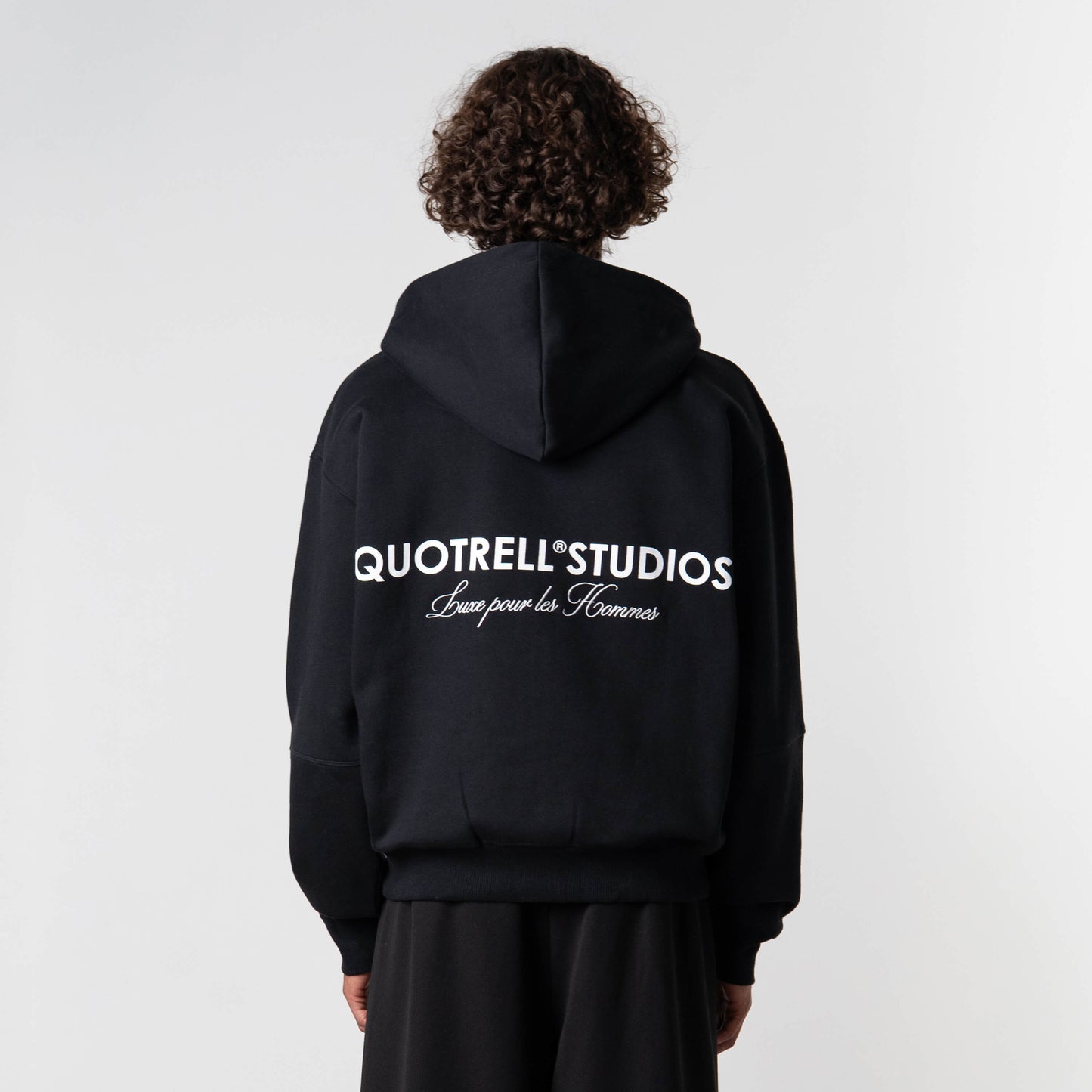 STUDIOS ZIP HOODIE | BLACK/WHITE