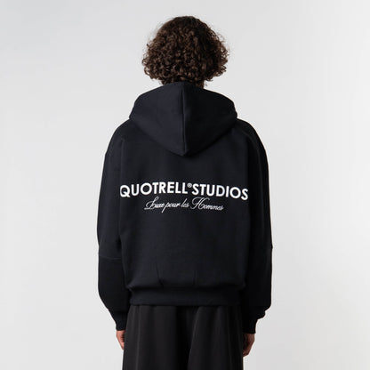 STUDIOS ZIP HOODIE | BLACK/WHITE
