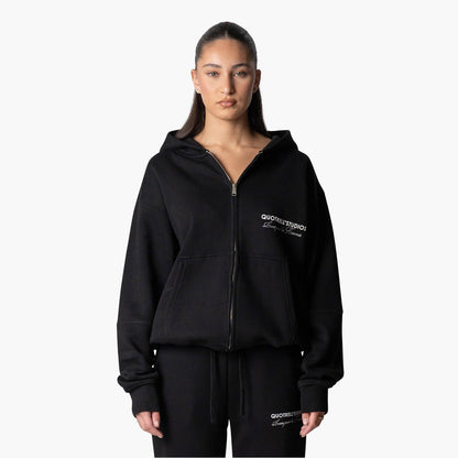 STUDIOS ZIP HOODIE | BLACK/WHITE