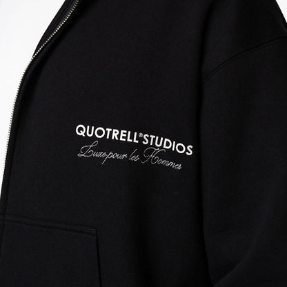 STUDIOS ZIP HOODIE | BLACK/WHITE