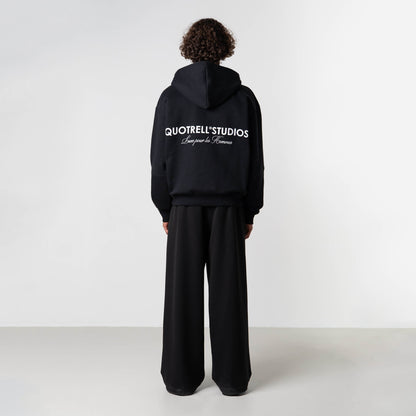 STUDIOS ZIP HOODIE | BLACK/WHITE