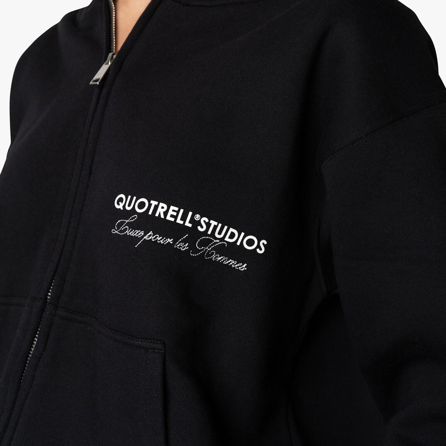 STUDIOS ZIP HOODIE | BLACK/WHITE