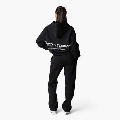 STUDIOS ZIP HOODIE | BLACK/WHITE