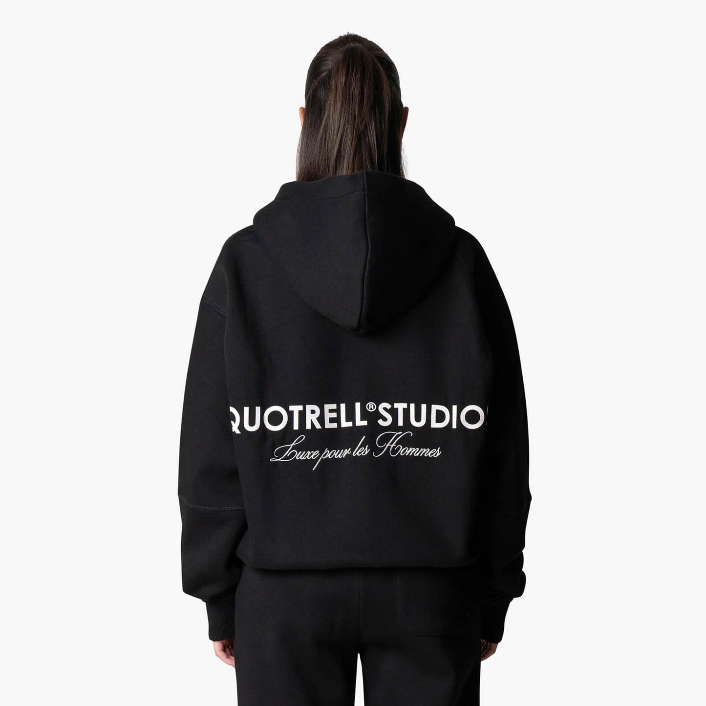 STUDIOS ZIP HOODIE | BLACK/WHITE