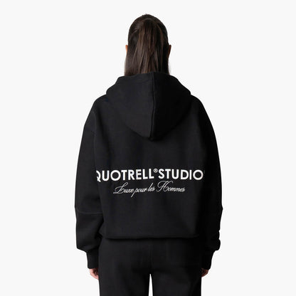 STUDIOS ZIP HOODIE | BLACK/WHITE