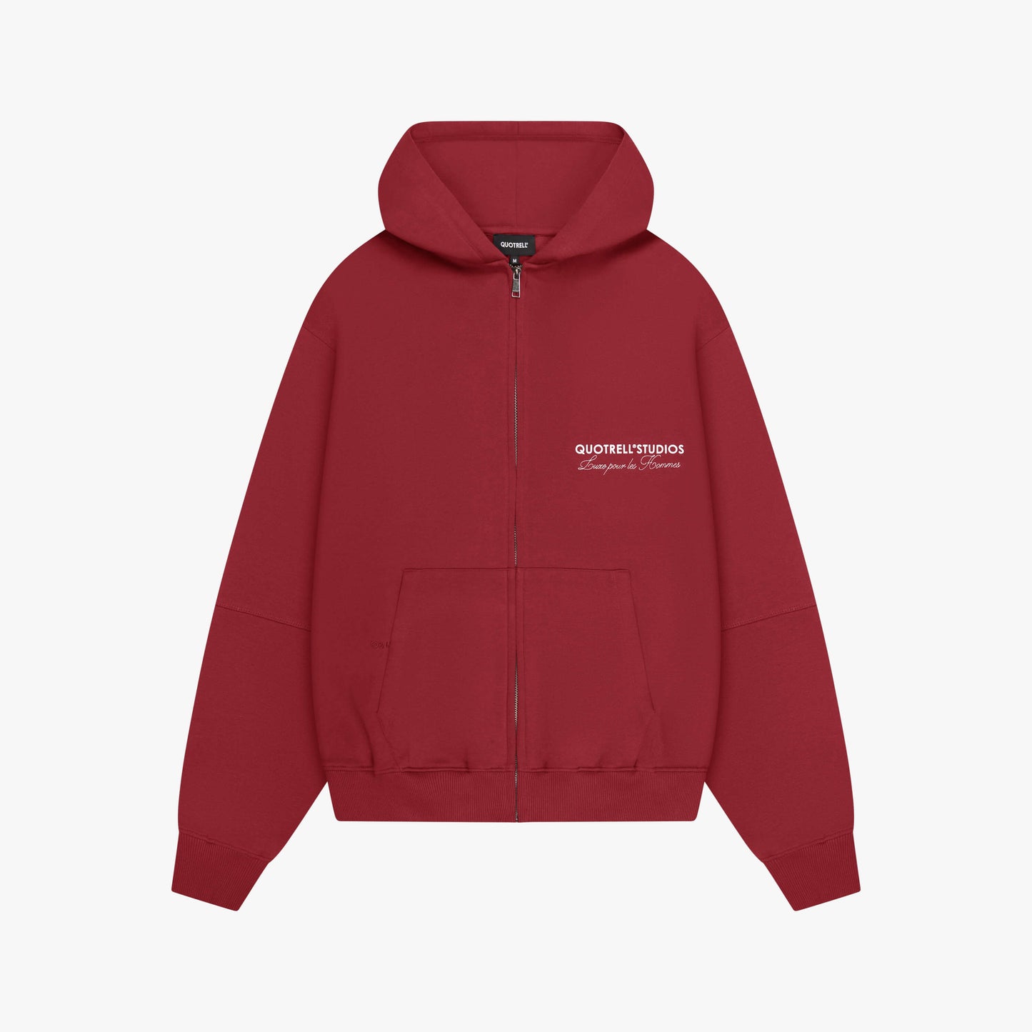 STUDIOS ZIP HOODIE | BORDEAUX/WHITE