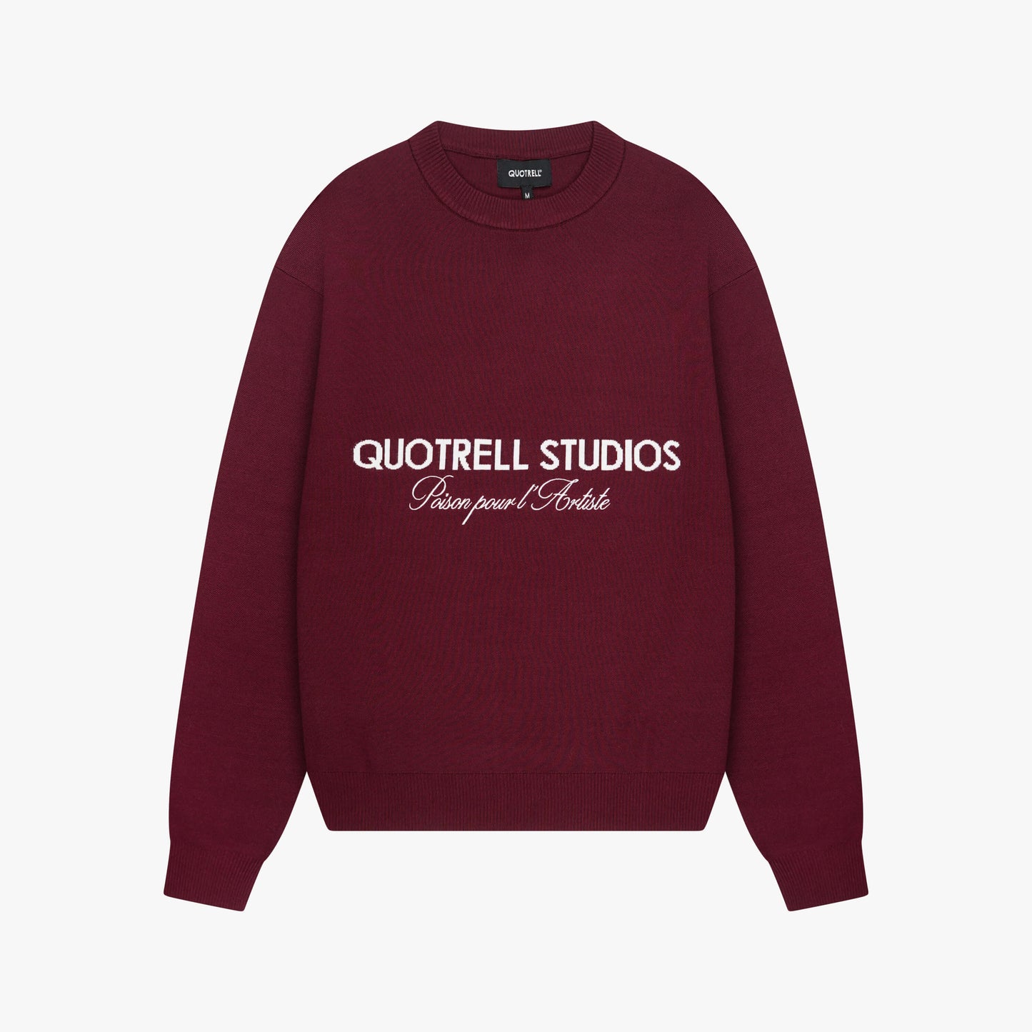 MONDRIAN KNITTED SWEATER | BORDEAUX/WHITE