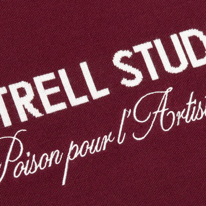 MONDRIAN KNITTED SWEATER | BORDEAUX/WHITE