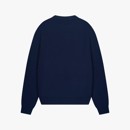 MONDRIAN KNITTED SWEATER | NAVY/WHITE