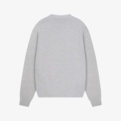 MONDRIAN KNITTED SWEATER | GREY MELEE/NAVY