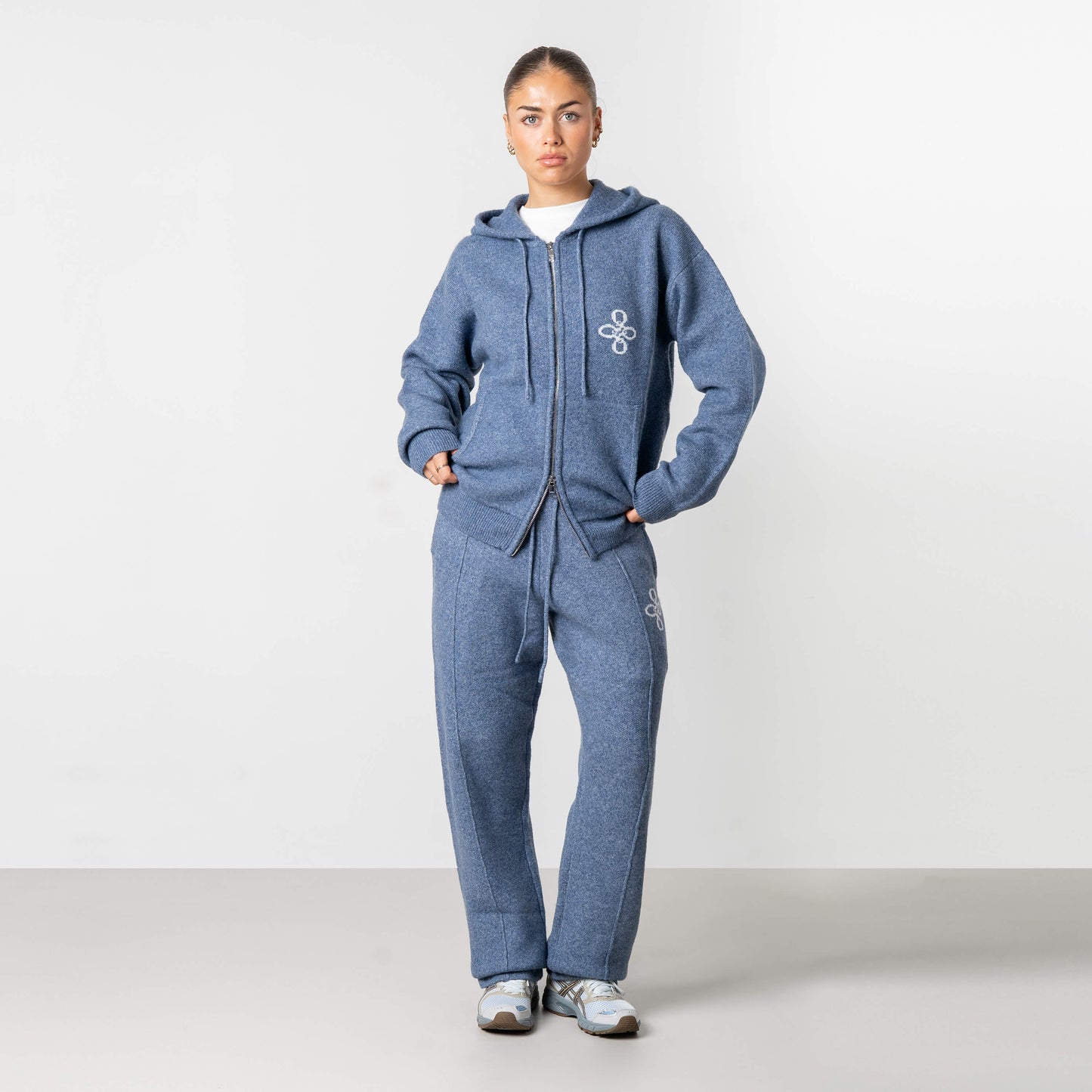 CALVIN KNITTED SET | DENIM BLUE