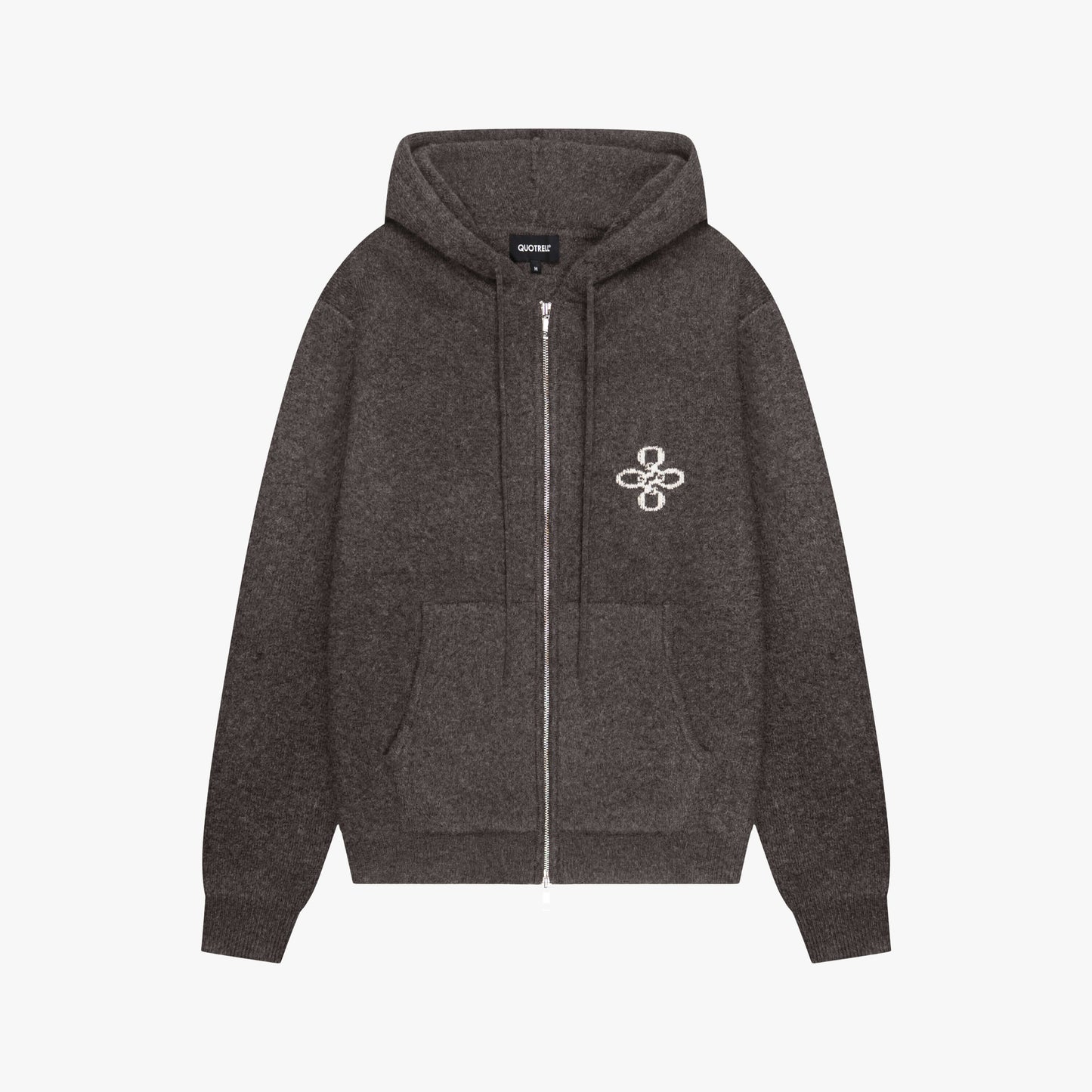 CALVIN KNITTED ZIP HOODIE | BROWN MELEE