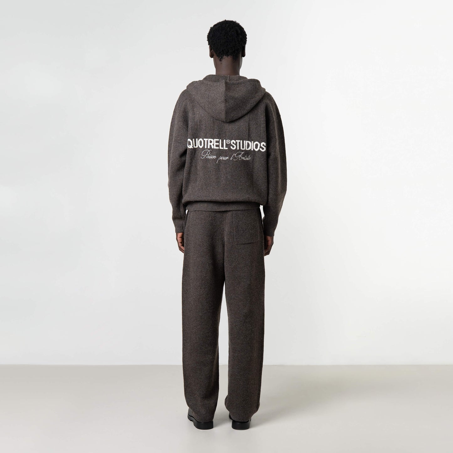 CALVIN KNITTED SET | BROWN MELEE