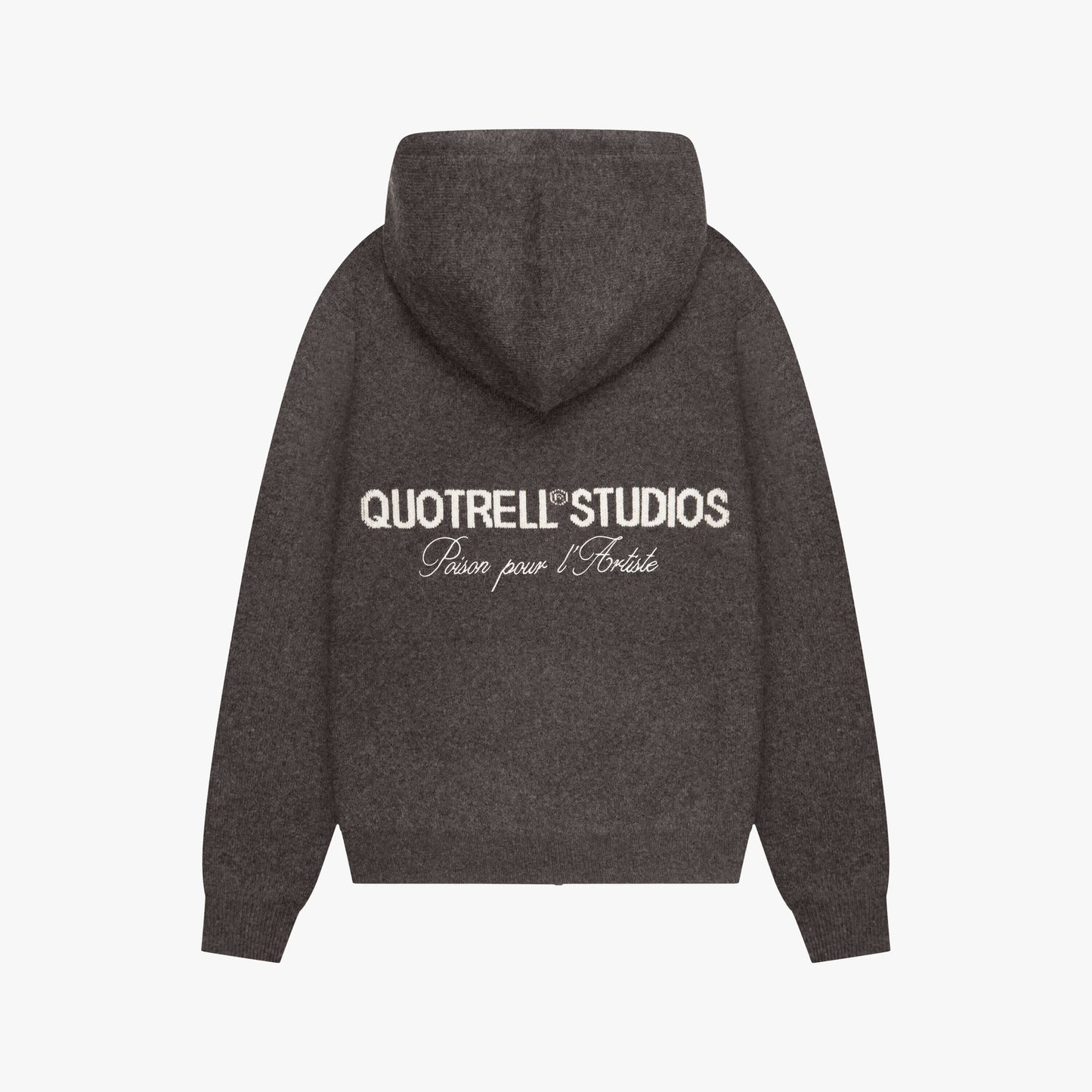 CALVIN KNITTED ZIP HOODIE | BROWN MELEE