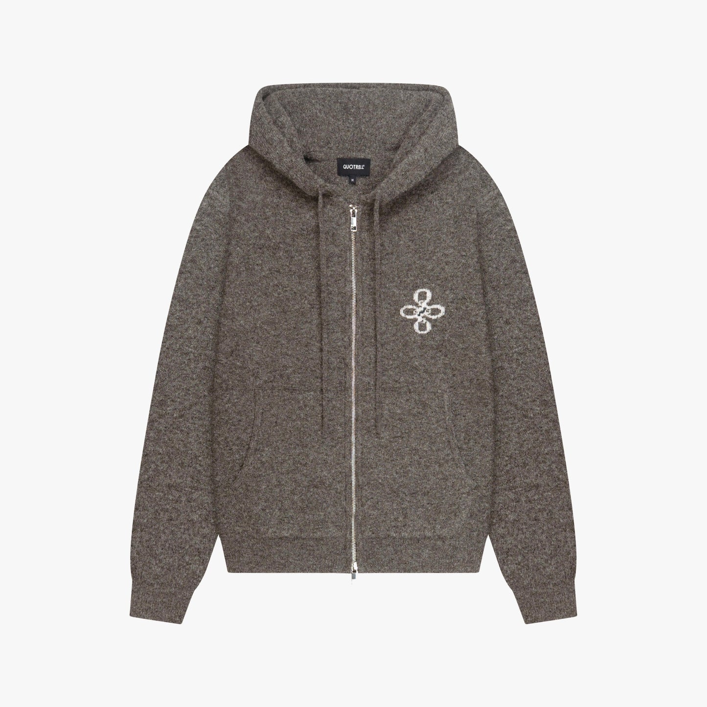 CALVIN KNITTED ZIP HOODIE | TAUPE